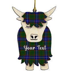 ScotsTee Shop Scottish Lee Couple Tartan Highland Cow Ornament Acrylic
