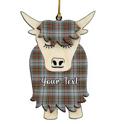 ScotsTee Shop Scottish MacBean Dress Couple Tartan Highland Cow Ornament Acrylic