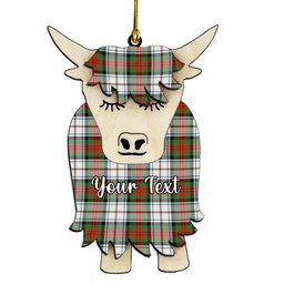 ScotsTee Shop Scottish MacDuff Dress Ancient Couple Tartan Highland Cow Ornament Acrylic