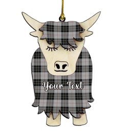 ScotsTee Shop Scottish McPherson Dress Couple Tartan Highland Cow Ornament Acrylic