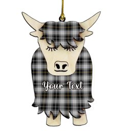 ScotsTee Shop Scottish MacFie of Colonsay Dress Couple Tartan Highland Cow Ornament Acrylic