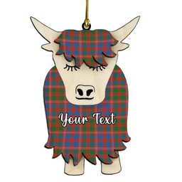 ScotsTee Shop Scottish MacColl Hunting Ancient Couple Tartan Highland Cow Ornament Acrylic