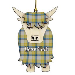 ScotsTee Shop Scottish MacGrath Couple Tartan Highland Cow Ornament Acrylic