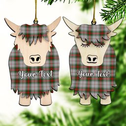 ScotsTee Shop Scottish Stewart Royal VS Couple Tartan Highland Cow Ornament Acrylic