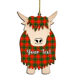 ScotsTee Shop Scottish Turnbull SC Couple Tartan Highland Cow Ornament Acrylic