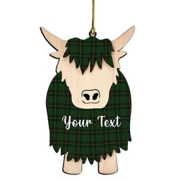ScotsTee Shop Scottish McGeorge Couple Tartan Highland Cow Ornament Acrylic
