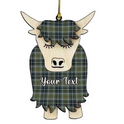 ScotsTee Shop Scottish MacBean Hunting Couple Tartan Highland Cow Ornament Acrylic
