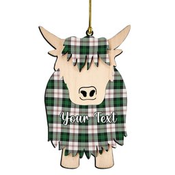 ScotsTee Shop Scottish Ross Arisaid Ancient Couple Tartan Highland Cow Ornament Acrylic