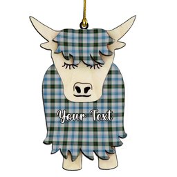 ScotsTee Shop Scottish Henderson Dress Couple Tartan Highland Cow Ornament Acrylic