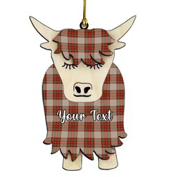 ScotsTee Shop Scottish McBrayer Dress Couple Tartan Highland Cow Ornament Acrylic