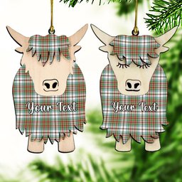 ScotsTee Shop Scottish McBean Dress Ancient Couple Tartan Highland Cow Ornament Acrylic
