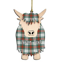 ScotsTee Shop Scottish MacBeth Dress Ancient Couple Tartan Highland Cow Ornament Acrylic
