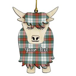 ScotsTee Shop Scottish MacBeth Dress Ancient Couple Tartan Highland Cow Ornament Acrylic