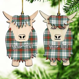ScotsTee Shop Scottish MacBeth Dress Ancient Couple Tartan Highland Cow Ornament Acrylic