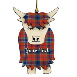 ScotsTee Shop Scottish MacCreary Modern Couple Tartan Highland Cow Ornament Acrylic