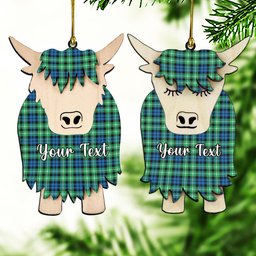 ScotsTee Shop Scottish Graham of Montrose Ancient Couple Tartan Highland Cow Ornament Acrylic