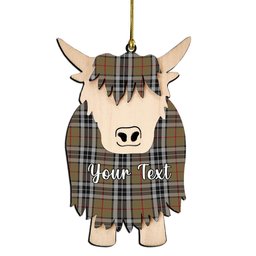 ScotsTee Shop Scottish Thomson Camel Couple Tartan Highland Cow Ornament Acrylic