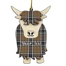 ScotsTee Shop Scottish Thomson Camel Couple Tartan Highland Cow Ornament Acrylic