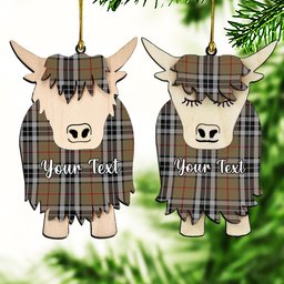 ScotsTee Shop Scottish Thomson Camel Couple Tartan Highland Cow Ornament Acrylic