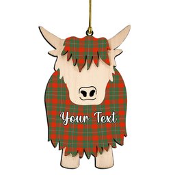 ScotsTee Shop Scottish Gregor Ancient Couple Tartan Highland Cow Ornament Acrylic