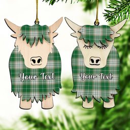ScotsTee Shop Scottish Kelso Ancient Clan Couple Tartan Highland Cow Ornament Acrylic