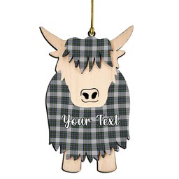 ScotsTee Shop Scottish Pritchard Couple Tartan Highland Cow Ornament Acrylic