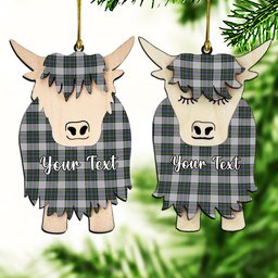 ScotsTee Shop Scottish Pritchard Couple Tartan Highland Cow Ornament Acrylic