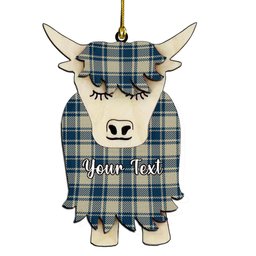 ScotsTee Shop Scottish MacMugen Couple Tartan Highland Cow Ornament Acrylic
