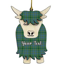 ScotsTee Shop Scottish Tailyour Ancient Couple Tartan Highland Cow Ornament Acrylic
