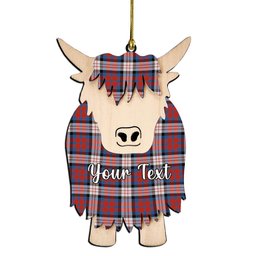ScotsTee Shop Scottish MacDonald Dress Irish Ancient Couple Tartan Highland Cow Ornament Acrylic