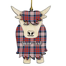 ScotsTee Shop Scottish MacDonald Dress Irish Ancient Couple Tartan Highland Cow Ornament Acrylic