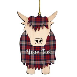 ScotsTee Shop Scottish McDonald Dress Irish Couple Tartan Highland Cow Ornament Acrylic