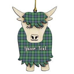ScotsTee Shop Scottish McThomas Ancient Couple Tartan Highland Cow Ornament Acrylic