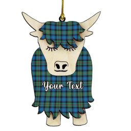 ScotsTee Shop Scottish Smith Ancient Couple Tartan Highland Cow Ornament Acrylic