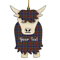 ScotsTee Shop Scottish MacBeth Couple Tartan Highland Cow Ornament Acrylic