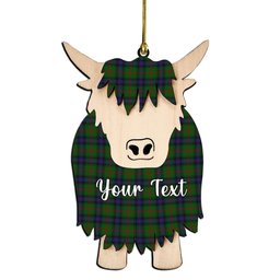 ScotsTee Shop Scottish Park Couple Tartan Highland Cow Ornament Acrylic
