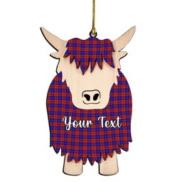 ScotsTee Shop Scottish Richardson Couple Tartan Highland Cow Ornament Acrylic