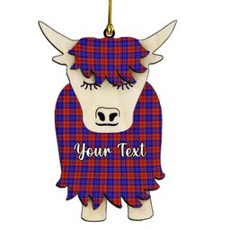ScotsTee Shop Scottish Richardson Couple Tartan Highland Cow Ornament Acrylic