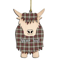 ScotsTee Shop Scottish MacLean Dress Couple Tartan Highland Cow Ornament Acrylic