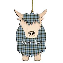 ScotsTee Shop Scottish MacKendrick Dress Couple Tartan Highland Cow Ornament Acrylic