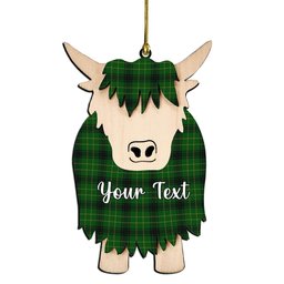 ScotsTee Shop Scottish McArthur Highland Couple Tartan Highland Cow Ornament Acrylic