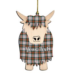 ScotsTee Shop Scottish MacDuff Dress Ancient SC Couple Tartan Highland Cow Ornament Acrylic