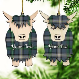 ScotsTee Shop Scottish McDowell Couple Tartan Highland Cow Ornament Acrylic