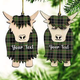 ScotsTee Shop Scottish Webster Ancient Couple Tartan Highland Cow Ornament Acrylic