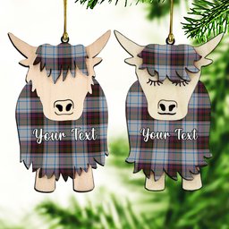 ScotsTee Shop Scottish MacDonald Dress Ancient Couple Tartan Highland Cow Ornament Acrylic