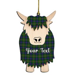 ScotsTee Shop Scottish Jones Couple Tartan Highland Cow Ornament Acrylic
