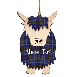 ScotsTee Shop Scottish Knox 2 Couple Tartan Highland Cow Ornament Acrylic