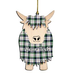 ScotsTee Shop Scottish MacNachten Dress Modern Couple Tartan Highland Cow Ornament Acrylic