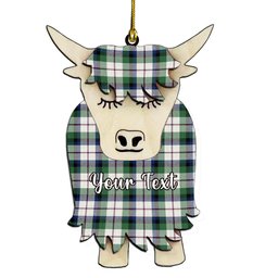 ScotsTee Shop Scottish MacNachten Dress Modern Couple Tartan Highland Cow Ornament Acrylic