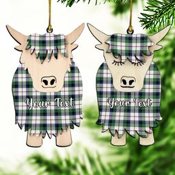 ScotsTee Shop Scottish MacNachten Dress Modern Couple Tartan Highland Cow Ornament Acrylic